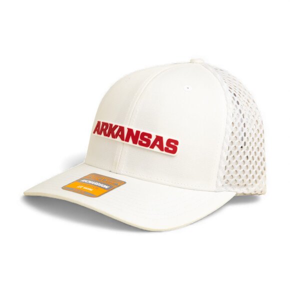 Arkansas Razorbacks ARKANSAS Red 3D Snapback Tilikum Trucker Hat- White - Picture 2 of 3
